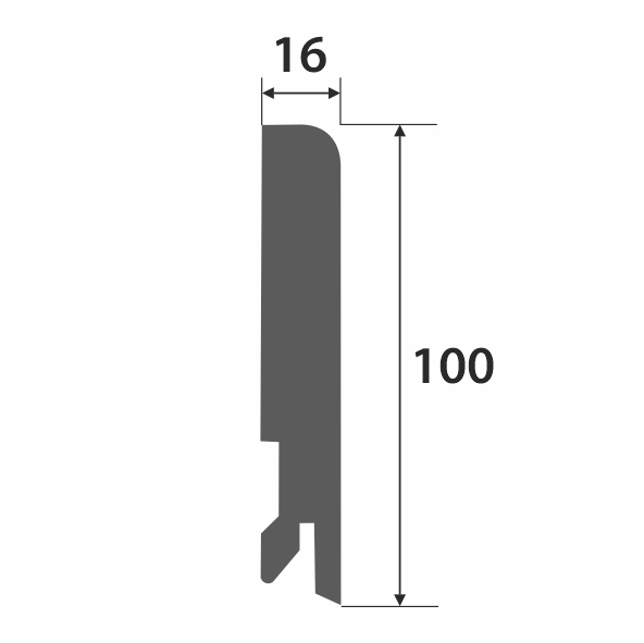 Плинтус МДФ Лука Пл 100-1МДФ.2400.Point line 24016