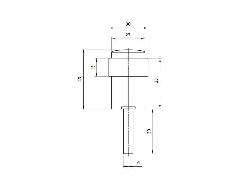 Упор дверной DS-0014-GM Матовое золото