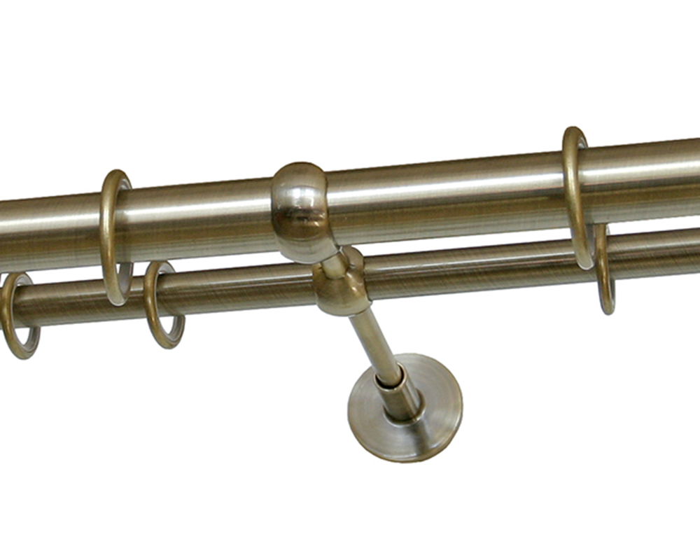 Карниз двухрядный кованый УЮТ d25мм 3,2м Бронза