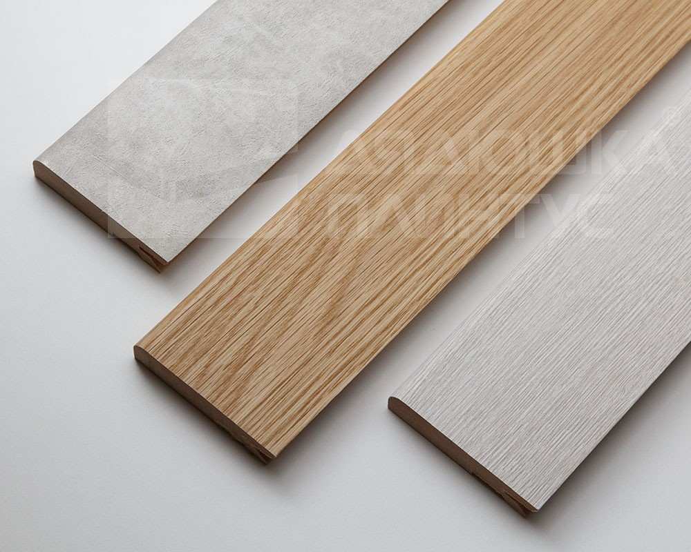 Плинтус МДФ Лука Пл 100-1МДФ.2700.Point line 24067 Скай грей