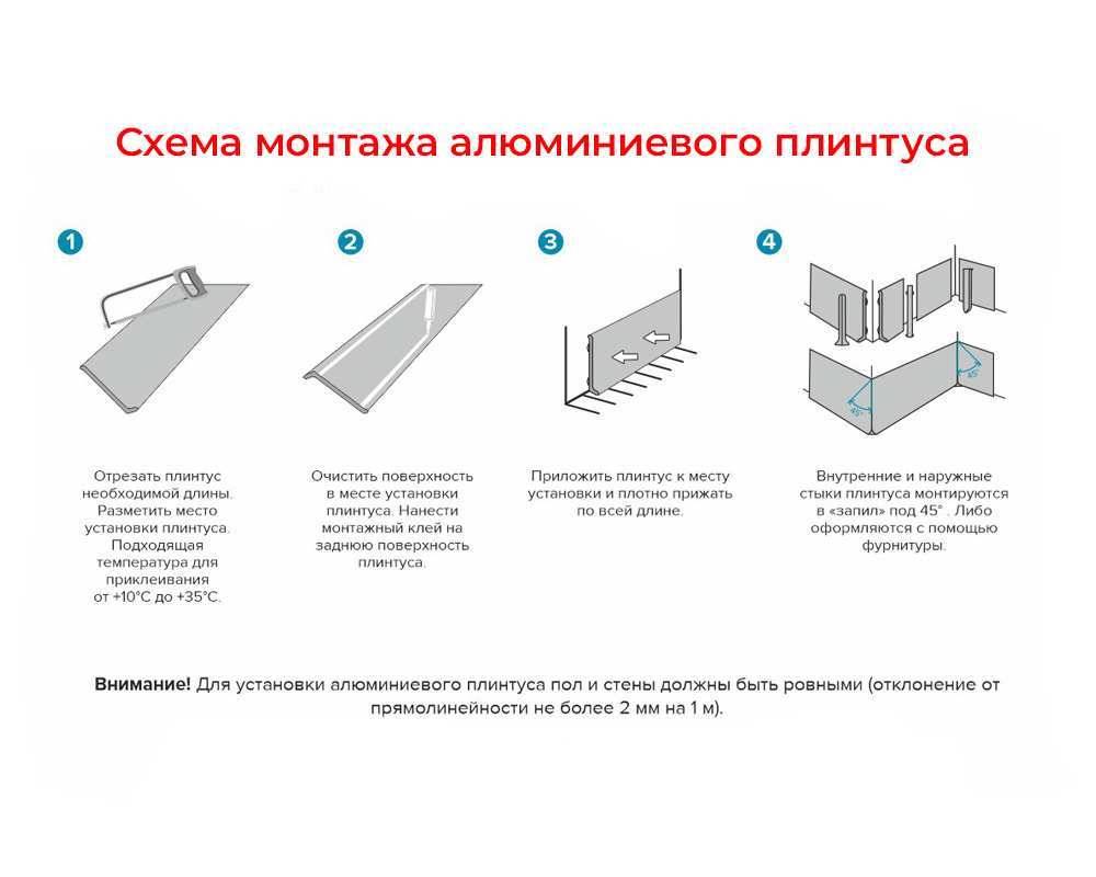 Плинтус алюминиевый Волшебная палочка 80 мм 3,0 м Серебро матовое